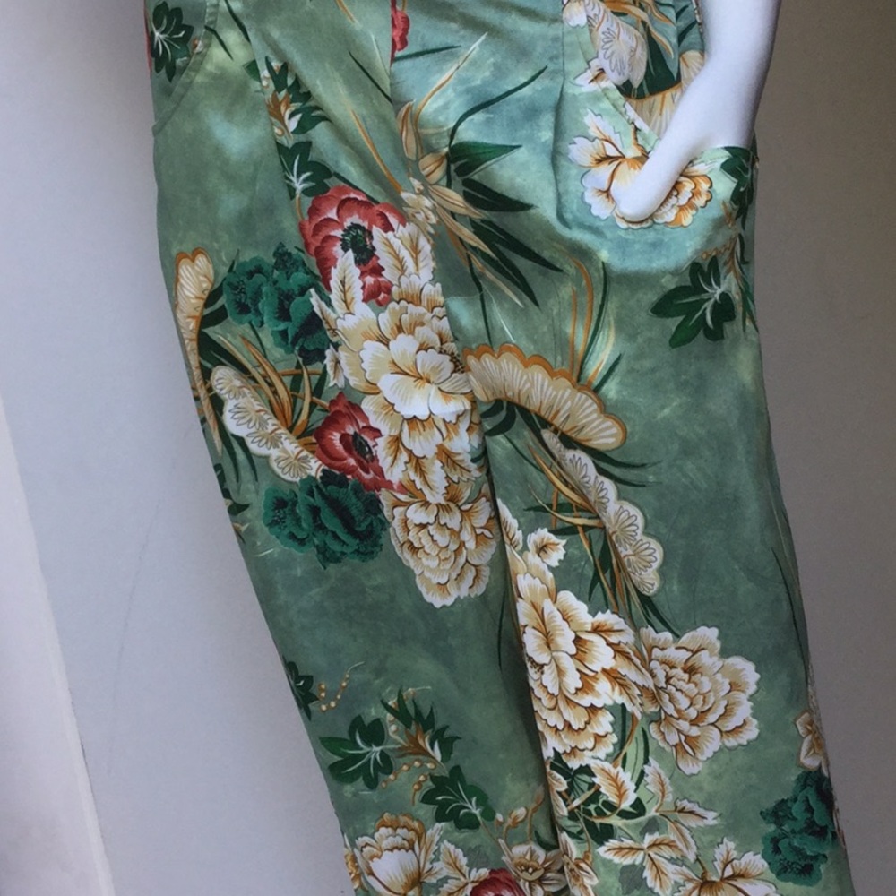 Wide leg silky pants